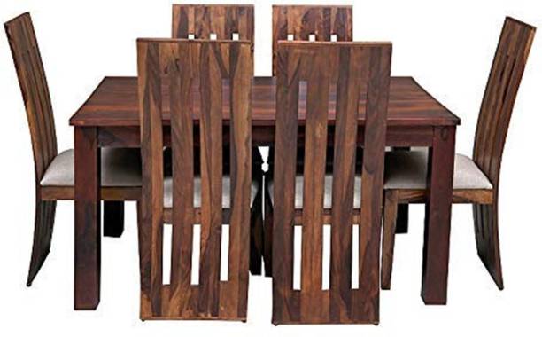Shekhawati Decor Sheesham Wood Solid Wood 6 Seater Dining Set