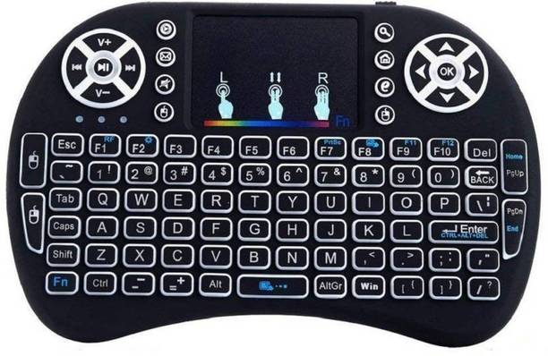 MYG Trade Mini Wireless Keyboard (Black) Wireless Handheld Multi-device Keyboard Compatible with Desktop, Laptop, Mac