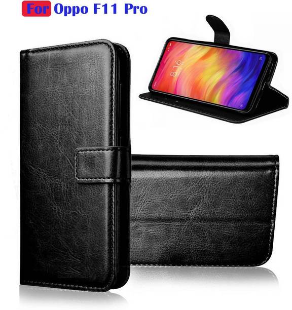 FARMAISH Flip Cover for Oppo F11 Pro