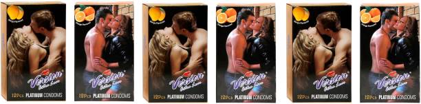 Version Male Condom 3 Extra Love Multi-Textured Mango and Condom