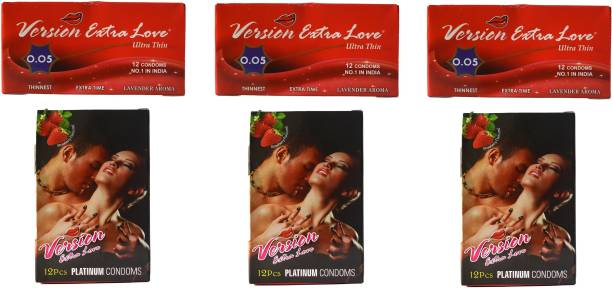 Version Male Condom 3 Extra Love Ultra Thin Condom