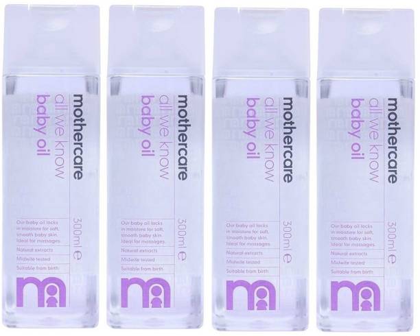 Mothercare All We Know Baby Oil 300ml (Combo Pack of 4 Pcs)