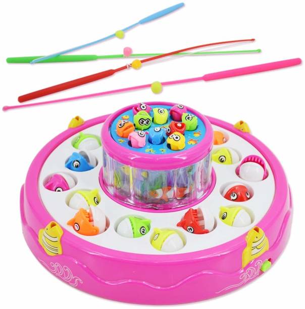 Haulsale Go Fish Catching Game Big with 26 Fishes and 4 Pods With Music & Lights588