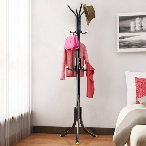 ADA Wrought Iron 3-Tier Freestanding Coat Hanger Stand, Clothe Stand for Bedroom Metal Coat and Umbrella Stand