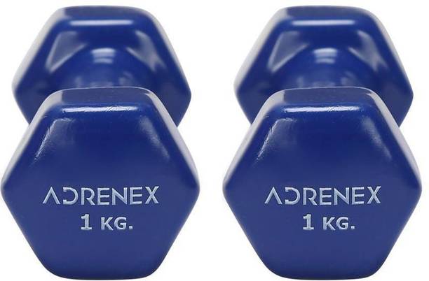 Adrenex by Flipkart 1 kg Pair (2pcs,*1kg), Anti Slip, Vinyl Coated Dumbbell