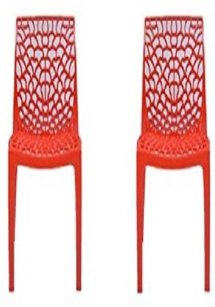 Supreme Web Set of 2 Chairs, Coke Red Plastic Cafeteria Chair