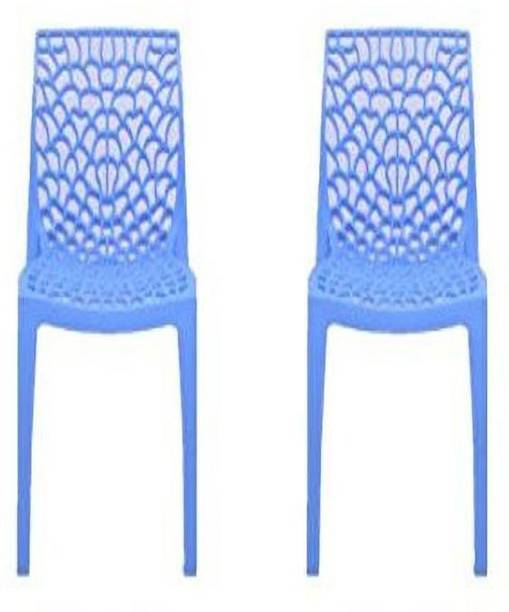 Supreme Web Set of 2 Chairs, Soft Blue Plastic Cafeteria Chair