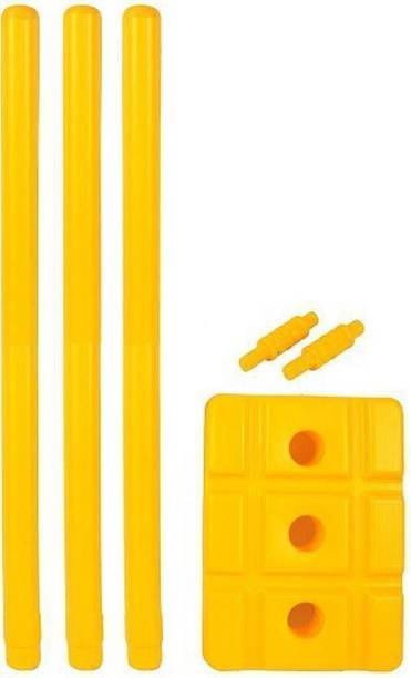 Proactive Heavy Plastic Cricket Stumps Set - 3 Stumps + 2 Bails + 1 Stand
