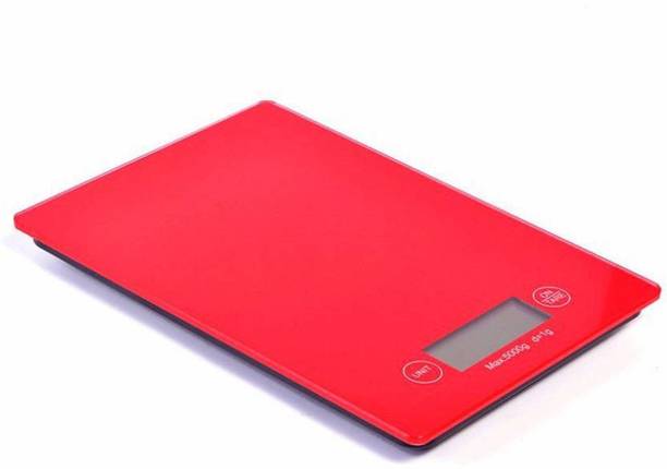StealODeal Touch Screen Capcity 5 Kg Red Glass Weighing Scale Balance Scale