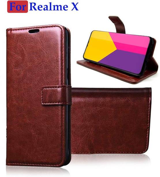 FARMAISH Flip Cover for Realme X