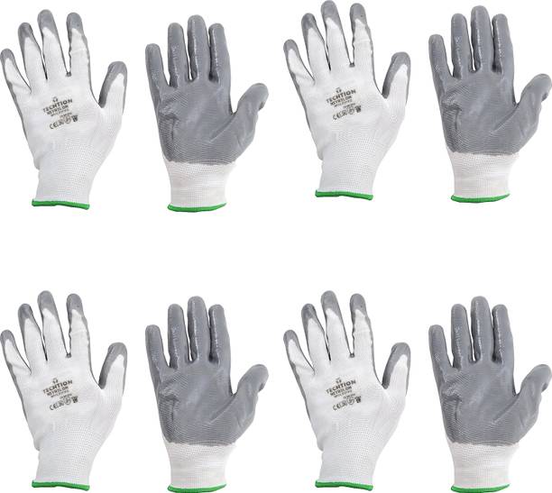 AdroitZ SUPERIOR QUALITY ANTI CUT SAFETY HAND GLOVE-13 Nylon, Synthetic, Latex  Safety Gloves