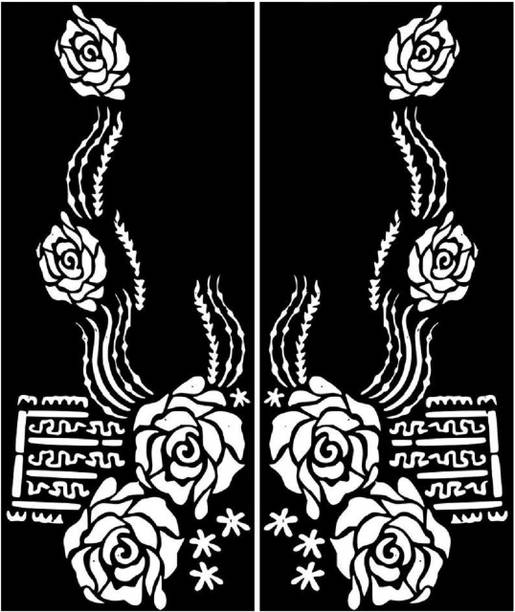 IVANA'S Henna Tattoo Stencil (Set of 2) Temporary (Design-77)