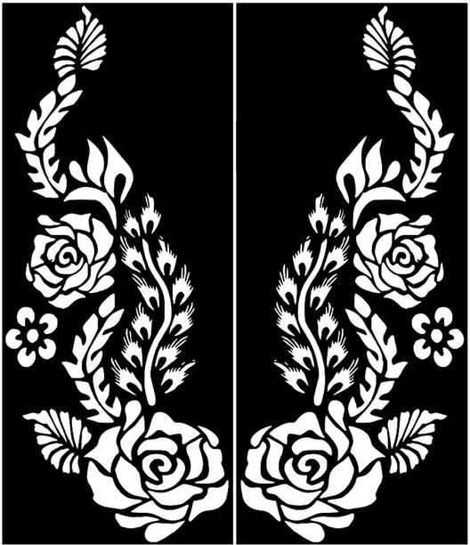 IVANA'S Henna Tattoo Stencil (Set of 2) Women Temporary (Design-79)