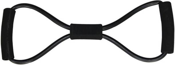 Bluebells India Â®Jet Black-8 Type Muscle Chest Expander Rope Fitness Exercise Yoga Resistance Tube