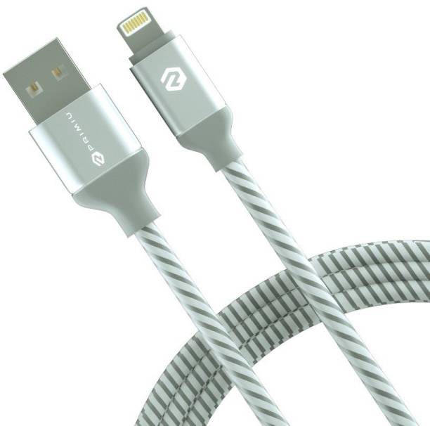 Primiu Lightning Cable 2 A 1.8 m 6 ft long Nylon Braided Tough Price in India