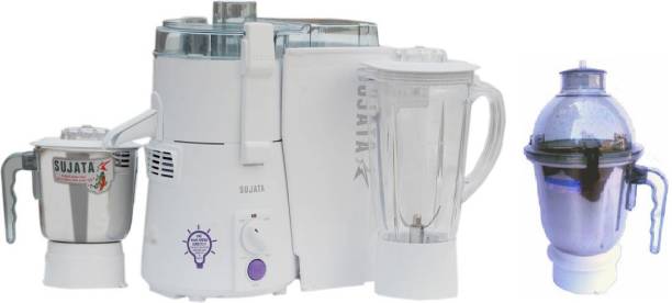 SUJATA power matic plus with dome attachment 1 900 Juicer Mixer Grinder (3 Jars, White)