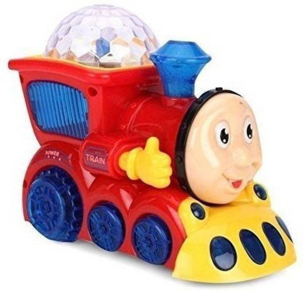 VK EMPORIUM Bump and Go Musical Engine Truck Train with 4D Light and Sound Toy