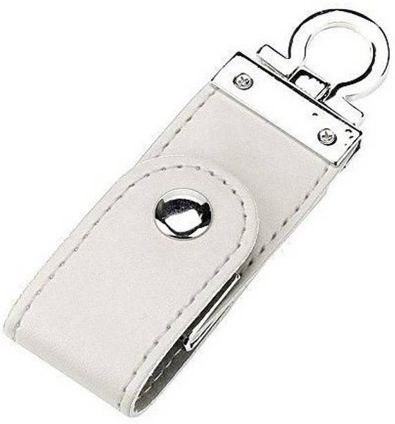 KBR PRODUCT CUSTOM SHAPE LEATHER AND METAL KEY HOOK 16 Pen Drive Compatible with Laptop, Audio Player, Gaming Console, Television, Desktop Computer USB 2.0 Plastic Case