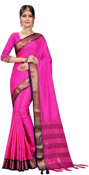 Bhuwal Fashion Checkered Maheshwari Cotton Silk Saree