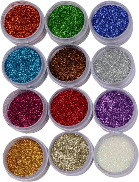 Professional 12 Color Glitter Shimmer Eye shadow Powder Pack 24 g