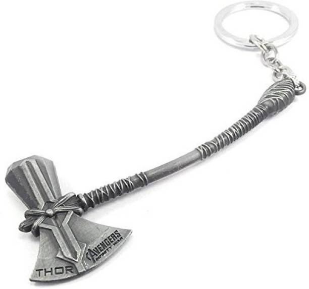 Utkarsh Premium Silver color Metal Avengers Infinity War Thor Hammer Key Chain