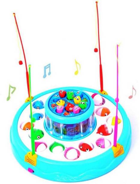 Tenmar Musical Fish Catching Game Big with 26 Fishes, 4 Pods & 3D Lights-356