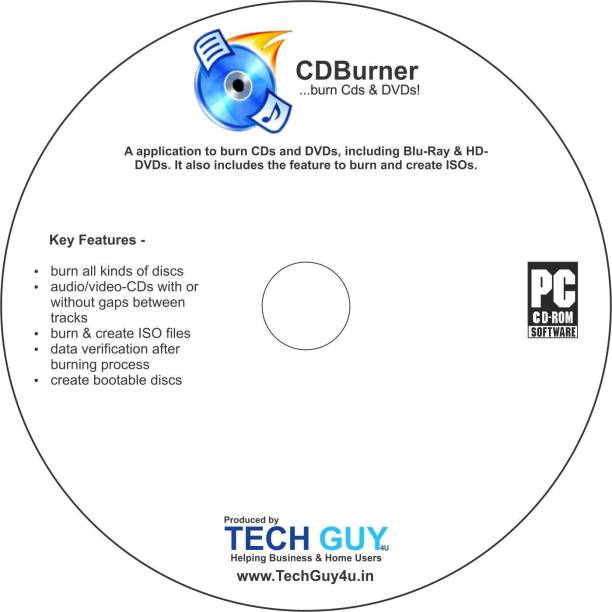 TechGuy4u CD DVD & Blue RAY Burning Software (NERO Alternative)