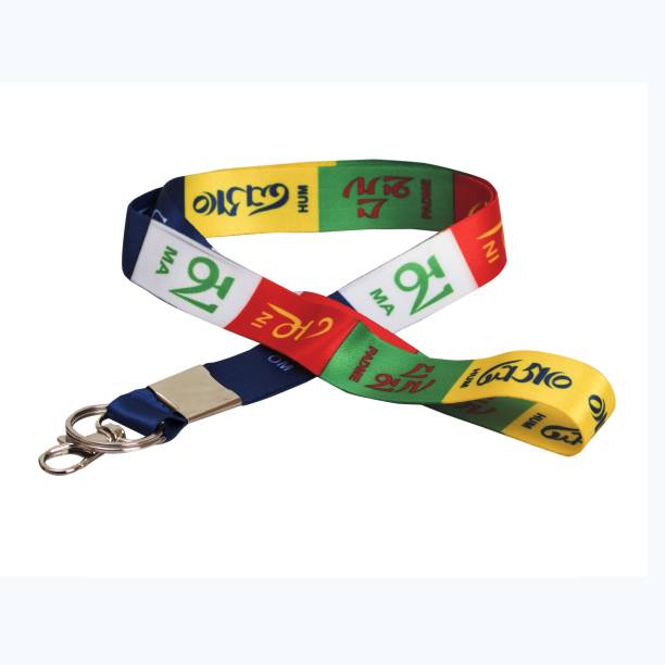 AVI Multi Colour ID Tag Tibetan Ladakh Prayer Tag Key Chain