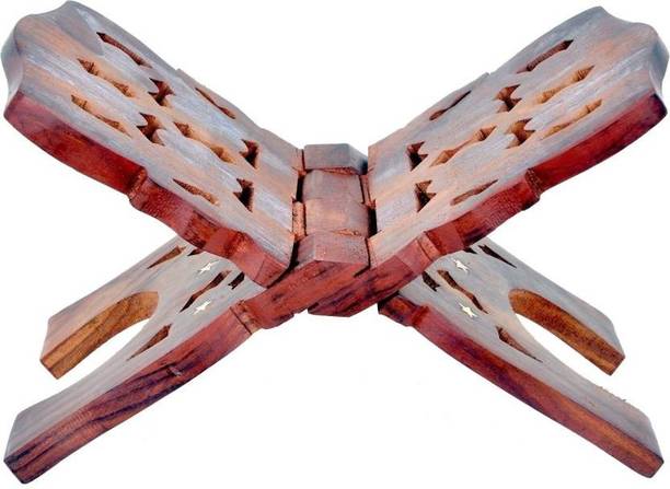 Y K handicrafts Wooden Brown Book Rest