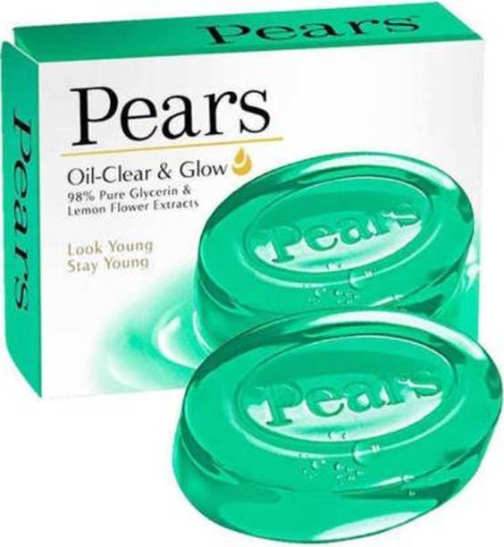 Pears Oil-Clear & Glow Soap Bar 75 gms Epic (Pack of 6) (6 x 75 g)
