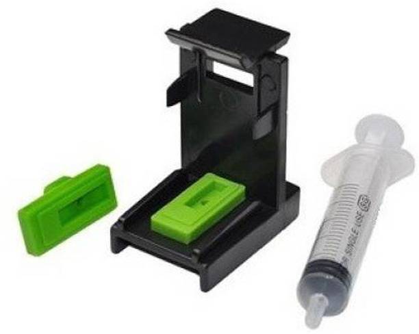 Ang Ink Suction Tool Kit For & Nozzle Cleaning For Use With HP 678, 803, 680, 802, 21, 22, 56, 57, 818, 901, 702, 703, 860, 861 & Canon 830, 831, 740, 741, 89, 99, 40, 41 Black & TriColor Ink With Free Syringe Multi Color Tri-Color Ink Cartridge