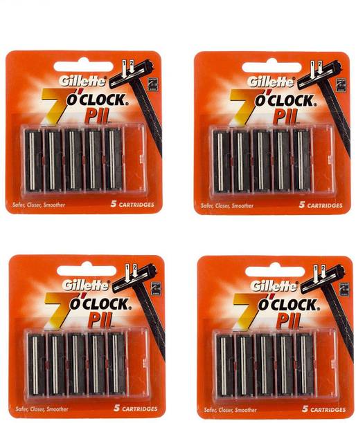 Gillette (7) O Clock Pll Cartridges 20 Pcs.