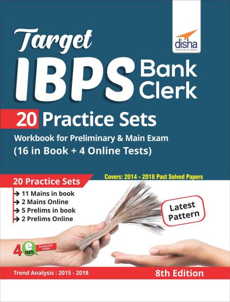 Target IBPS Bank Clerk 20 Practice Sets Workbook for Preliminary & Main Exam (16 in Book + 4 Online Tests) 8th Edition