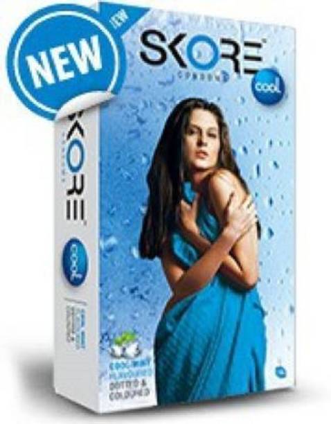 SKORE Cool Mint Flavoured Dotted Climax Delay Condom (10S) Condom