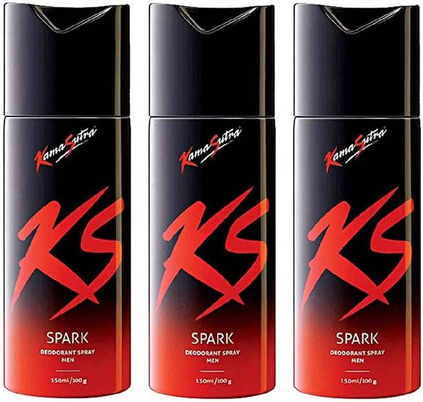 KS SPARK 3 Body Spray - For Men & Women (450 ml, Pack of 3) Body Spray  -  For Men & Women