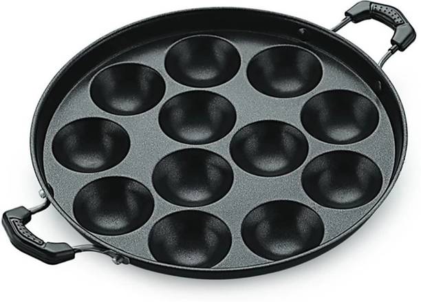 BAHURANI appam BAHURANI APPAM PATRA SUPERIOR Paddu maker Ponganal Maker Paniarakkal pot 12 with Lid / aapee ka sacha/ panniyaram kadai/ Paniyarrakal/Paniyaram/Appam Pan/Appam Maker/Pan Cake/guntapongadalu pan/appam kadai/Ponganal Maker/idali Maker/idali Pan kadai/litti maker/unniyappam chatti non stick/ unniyappam chatti Pancake Pan 23 cm diameter ( Aluminium, Non-stick) Paniarakkal with Lid 1 L capacity 22 cm diameter