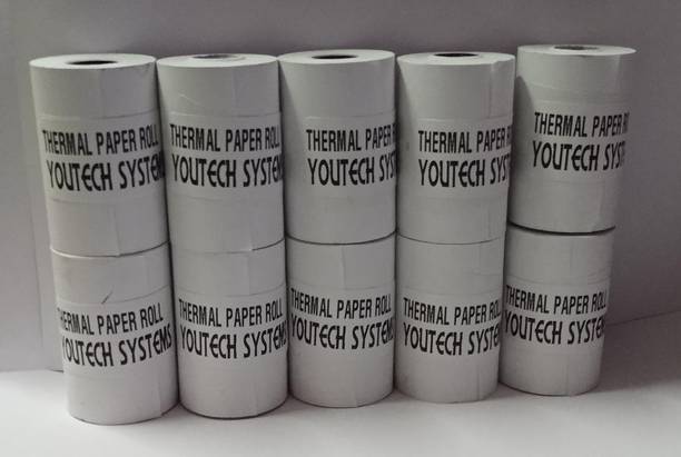 youtech pack of 10 thermal paper roll Original paper 57x18 55 gsm Thermal Paper