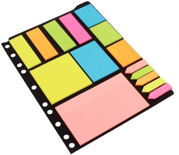 Unicus UN-12 125 Sheets ticky Notes & Page Markers Binder Pack (Pack of 1), 5 Colors