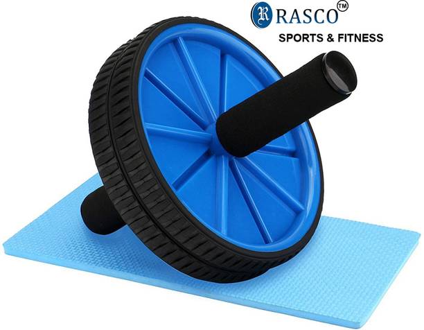 RASCO Double Wheel Ab Exerciser with Knee Mat एब व्यायाम करने वाला