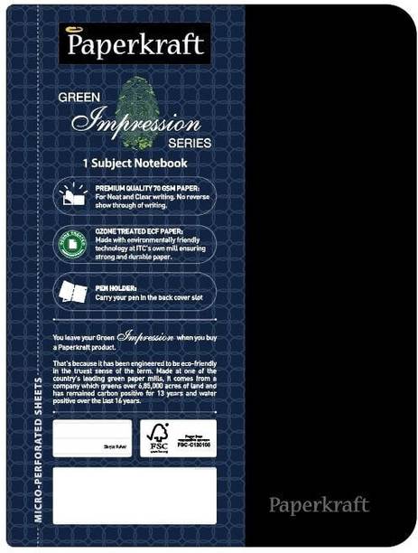Paperkraft Green Impression Series A5 Notebook Single Line 160 Pages