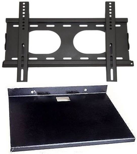 UNIBOX 21 to 55 inch LED LCD TV Wall Mount Bracket with Metal Tray Stand Fixed TV Mount