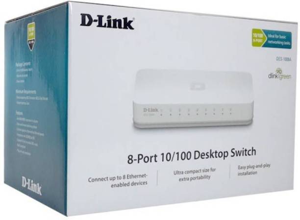 D-Link 8-PORT 10/100 Mbps Desktop Switch Network Switch