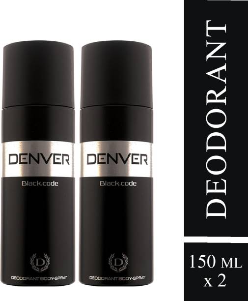 DENVER Black Code Body Deodorant Spray  -  For Men