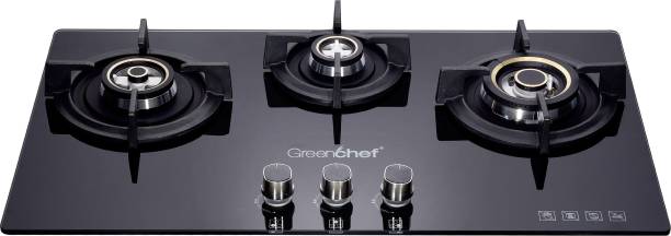 Greenchef GHT HOB cooktop 3 Burner Automatic Gas Stove Glass Automatic Hob