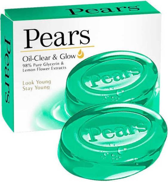 Pears Oil-Clear & Glow Soap Bar : 75 gms (Pack of 5)