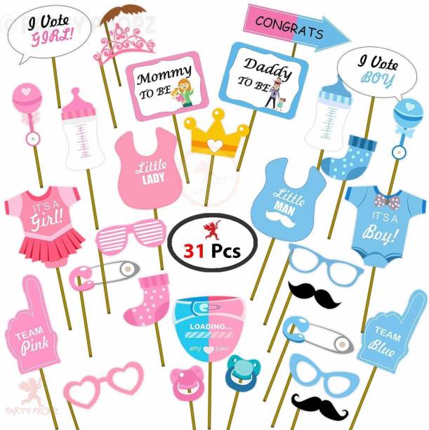 Party Propz Baby Shower Set of 31 Photo Booth Photo Booth Board