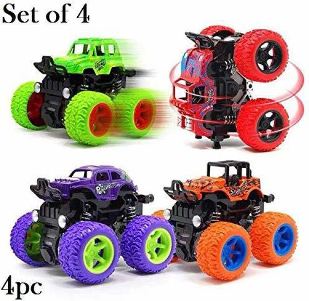Tenderfeet Friction Powered Mini Monster Cars for Kids With Big Rubber Tires