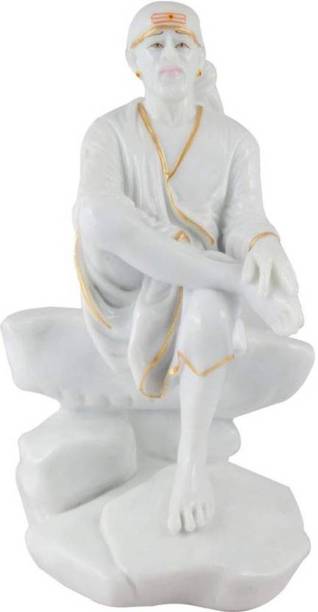 THEGLOBALMART Car Dashboard Sai | Handpainted Lord Sai Idols for home decor Decorative Showpiece  -  10 cm