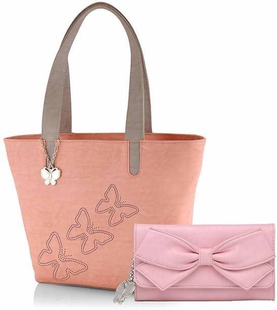 Women Pink, Grey, Pink Shoulder Bag - Extra Spacious
