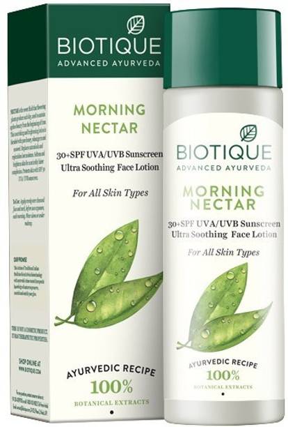 BIOTIQUE Sunscreen - SPF 30 PA++++ Morning Nectar Sunscreen Lotion 30+SPF